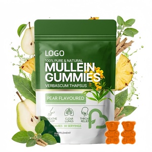 Gummies de molène OEM pour la purification et la détoxification des poumons |   Gummies aux feuilles de molène bio pour soutenir la santé pulmonaire - Product Image 1