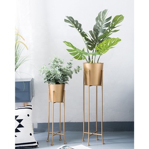 Contemporain Salon <span class=keywords><strong>Table</strong></span> À Thé De Luxe En Fer Fleur Présentoir De Haute Qualité En Métal Inoxydable Pot De Fleur Présentoir - Product Image 3