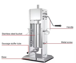 Équipement vertical manuel durable pour la fabrication de saucisses, avec plusieurs embouts disponibles pour la production <span class=keywords><strong>maison</strong></span> de <span class=keywords><strong>chorizo</strong></span> et de hot-dogs - Product Image 4