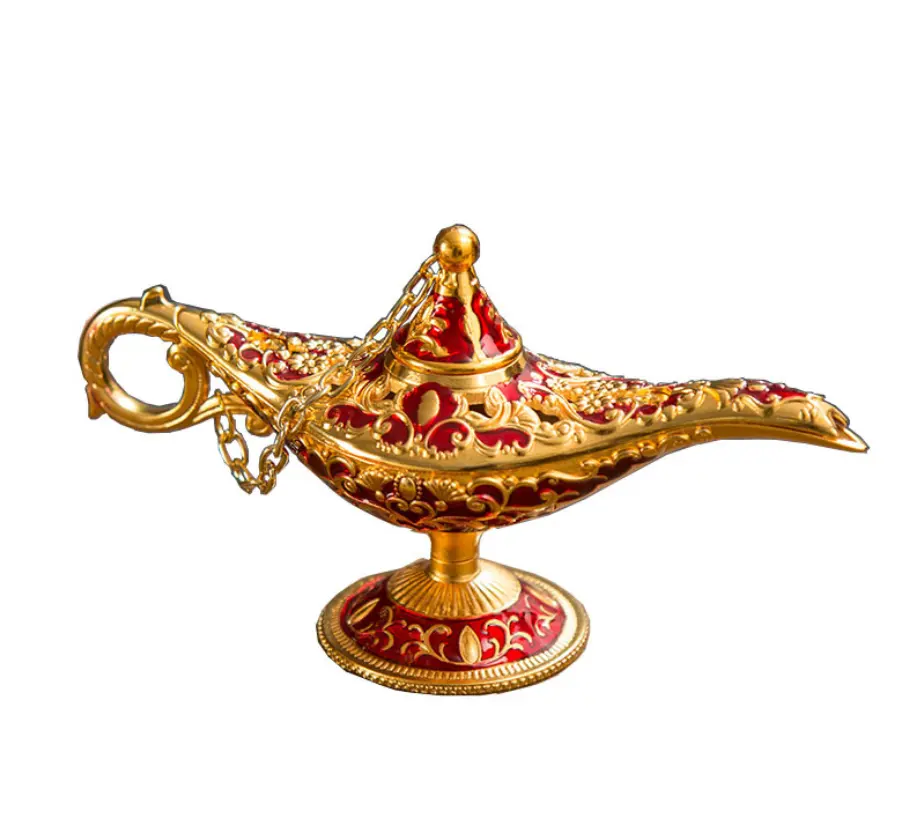 AladdinโคมไฟธูปBurnerโลหะงานฝีมือโบราณผู้ถือธูปเตาน้ำมันหอมระเหยเตา