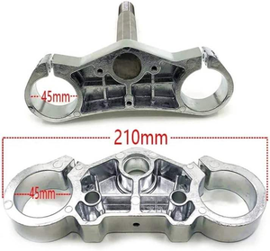 Rehausseur de guidon de moto en aluminium 22 mm 7/8 pouces, barres de montage 45 48 mm, dispositif de direction d'amortisseur inversé, plaque supérieure et inférieure - Product Image 3