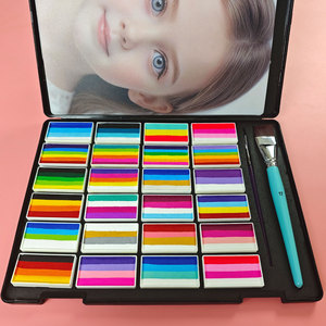 Juego <span class=keywords><strong>de</strong></span> Pintura Facial Profesional a Base <span class=keywords><strong>de</strong></span> Agua <span class=keywords><strong>para</strong></span> Niños, Seguro y Vegano, Suministros <span class=keywords><strong>de</strong></span> Pintura Corporal, Pastel Arcoíris Dividido, Oferta <span class=keywords><strong>de</strong></span> Navidad - Product Image 6