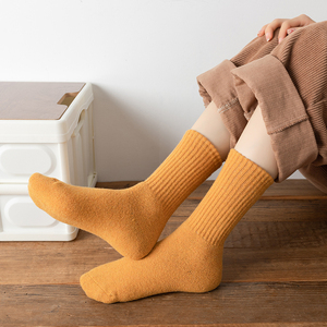 Chaussettes pour hommes en <span class=keywords><strong>laine</strong></span> à 10 %, logo personnalisé, chaussettes thermiques épaisses et résistantes, chaussettes côtelées multicolores pour hommes, vente en gros - Product Image 6