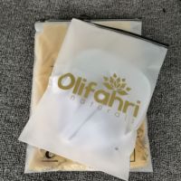 Sac en plastique à fermeture éclair avec logo personnalisé en feuille d'or givrée, sac à fermeture éclair, sac à fermeture éclair