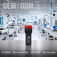 Voyant en plastique haute efficacité avec support multi-tension (2V-250V) LED/néon IP67 pour panneaux de commande industriels