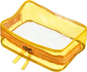 Klare Reisetaschen für Toiletten artikel Klare Kosmetik tasche für Reiß verschluss