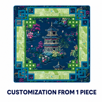 Tapis de Mahjong Personnalisé sur Mesure, Tapis de Mahjong avec Logo Personnalisé OEM, Tapis de Table Pliable Antidérapant Lavable pour Jeux à Domicile et Fêtes