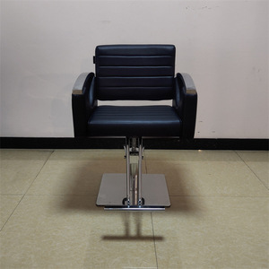 Silla de peluquería estilo salón, silla de peluquería de acero inoxidable, mobiliario de salón de belleza, silla de barbero moderna negra, silla de estilismo hidráulica para salón - Product Image 5