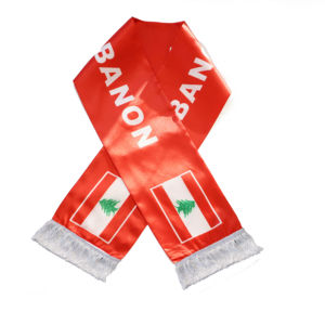 Écharpe Drapeau du Liban en Gros, Produits Personnalisés pour Supporters de Football, Écharpe Drapeau National, Écharpes à Pompons, Châle - Product Image 1