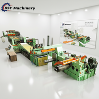 Machine de ligne de refendage de bobines en acier métallique