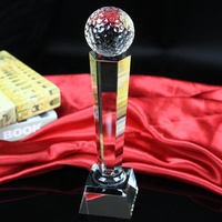 Vente en Gros Fabricant Trophée de Golf Sportif en Cristal Optique K9, Grande Coupe en Verre Personnalisée, Trophées de Golf en Cristal