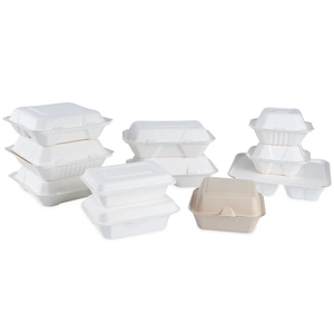 Thân thiện với môi trường compostable bản lề vỏ sò Deli <span class=keywords><strong>container</strong></span> 6inch 8inch 9inch dùng một lần tinh bột ngô thực phẩm takeout <span class=keywords><strong>container</strong></span> - Product Image 1