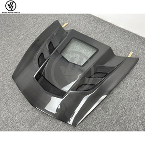 Nouveau capot avant en fibre de carbone tissée sergé brillant style KR-1 pour Chevrolet Corvette C7 Z06, noir, 2014-2016 - Product Image 2