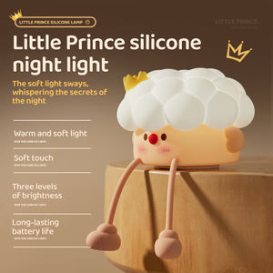 Charmant <span class=keywords><strong>petit</strong></span> <span class=keywords><strong>Prince</strong></span> Silicone <span class=keywords><strong>veilleuse</strong></span> cadeau créatif lampe table de chevet éclairage de pépinière pour chambre décor à la maison - Product Image 2