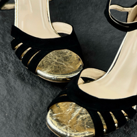 Chaussures de danse latine tango argentin pour femmes avec empeigne en daim, semelle en daim, style européen et américain, design classique professionnel