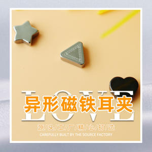 Pendientes geométricos con clip de aleación de zinc, clips magnéticos para hombre y mujer, joyería de moda sin perforaciones - Product Image 2