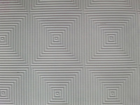Haute qualité 7mm étanche PVC laminé panneau de gypse carrelage de plafond conception carrée moderne cloison de séparation ignifuge pour une utilisation d'hôtel