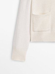 Fabricant personnalisé <span class=keywords><strong>Pull</strong></span> cardigan pour femmes en cachemire à col <span class=keywords><strong>marin</strong></span> doux et très chaud - Product Image 4