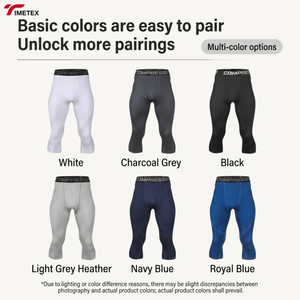 <span class=keywords><strong>Leggings</strong></span> de compression pour hommes TIMETEX, <span class=keywords><strong>leggings</strong></span> de sport personnalisés avec logo, couche de base, longueur <span class=keywords><strong>3</strong></span>/<span class=keywords><strong>4</strong></span>, pantalon de fitness pour la salle de sport - Product Image 5