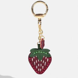 DIY Handmade PU Leather Strawberry Keychain No Worries Series Bag Charm Handmade Gift Bag Charms Accessories - Product Image 6