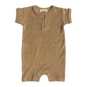 Combinaison Bébé Unisexe en Tissu Éponge, Barboteuse Courte à Manches Courtes pour Tout-Petits Garçons et Filles, Tenue d'Été Douce Une Pièce - Product Image 1