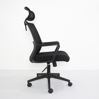 Chaise de bureau ergonomique réglable en maille noire avec base en acier pivotante, certifiée CE, de haute qualité, design moderne personnalisé