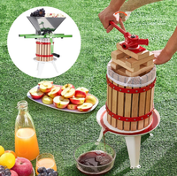 Presse à fruits manuelle en bois de 12 L, avec panier amovible, pour pommes et poires, certifiée LFGB