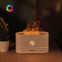 Vente directe ultrasonique Air huile essentielle lampe flamme de feu lampe led 7 couleurs avec brume arôme diffuseur d'huile essentielle pour chambre à coucher