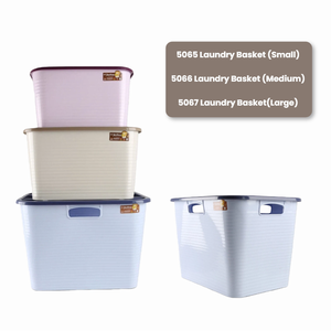 Wholesale Laundry Storage <strong>Basket</strong> <strong>Plastic</strong> Organizer Large Capacity Clothes Hamper Household Storage Bin with Handles - Product Image 2