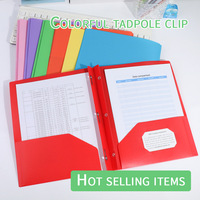 Porte-documents PP avec clip grenouillère + porte-documents à double poche + porte-documents à anneaux en D de style américain 3-en-1 avec impression UV Modèle SY 1227