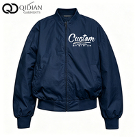 Blouson Bomber Homme Personnalisé OEM en Coton Lavé, Style Streetwear, Haute Qualité, Décontracté, Quotidien, Léger, Coupe-Vent
