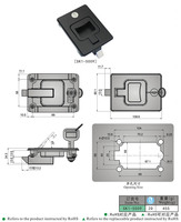 Serrure industrielle de palette de SK1-5009 de camion d'acier inoxydable de Kunlong pour l'application de moraillon de porte de véhicule