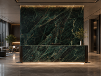 Dalle de marbre volcanique luxuriant polie pour plan de travail de cuisine, panneau mural TV, dessus de meuble de salle de bain, contour de cheminée, dessus de console, plateau de table