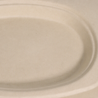 Assiette ovale de 9 pouces, vaisselle biodégradable, vaisselle en papier, assiette en bagasse de canne à sucre