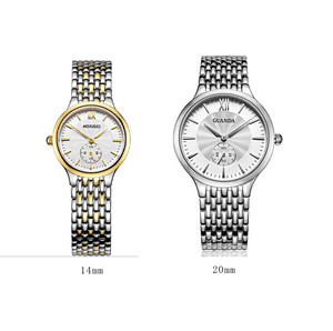 Reloj de pulsera de cuarzo con logotipo personalizado para parejas, reloj de mano de marca, precio barato, bajo pedido mínimo - Product Image 1