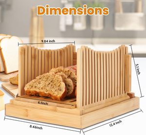 เครื่องตัดขนมปังแบบพับได้ขนาดเล็กสำหรับขนมปังเบเกิล บาแกตต์ ขนมปังปิ้ง ทำจากไม้ พร้อมมีด สำหรับทำขนมปังโฮมเมด ขายส่ง - Product Image 3