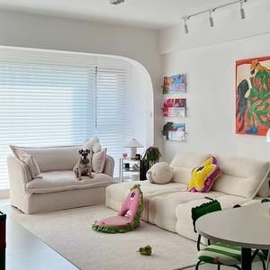 Canapé modulable en tissu velours côtelé en vente chaude, canapé-lit amovible et lavable pour appartement, chambre ou salon, canapé paresseux - Product Image 5