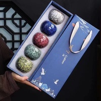 Ensemble de tasses à café expresso vintage de style japonais, en céramique, avec glaçure réactive, petites tasses à thé