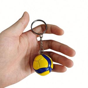 3.8CM <b>Ball</b> Keychain Ornament PVC Pendant Competition Prize Business Gift Mini Volleyball Keychain - Product Image 2
