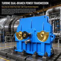 Boîte de vitesses double à haute vitesse NANJING CHUANGLI 4 MW, 11495 tr/min, pour grandes turbomachines et bancs d'essai dynamométriques