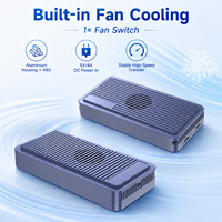 Carcasa para SSD M.2 NVMe de Doble Bahía, 20Gbps, USB C, Compatible con RAID 0 1 JOBD, Estación de Acoplamiento con Ventilador de Refrigeración