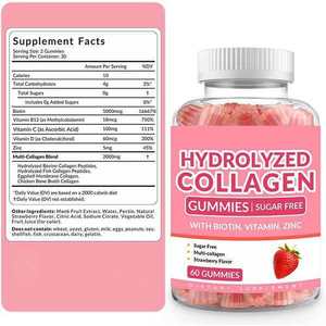 Venta Directa de Fábrica, Mejor Precio, Gomitas de Colágeno Hidrolizado para Mujeres, Suplementos de Colágeno Antioxidantes para Mejorar el Metabolismo - Product Image 5