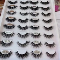 Faux-cils en vison véritable 25mm, accessoires de maquillage, pour les yeux, boîtes personnalisées, vente en gros
