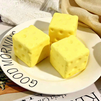 Jouet en PU en forme de cube de fromage, ultra-doux, à récupération lente, best-seller