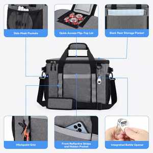 Custom logo 24H Ice Retention Coole Leakproof Collapsible Insulated Foldable Cooler Bag - Product Image 3