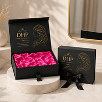 Luxus-Perückenboxen mit individuellem Logo, Verpackungsbox aus stabilem 2mm grauem Karton, matte Laminierung, Pantone-Farbe, magnetische Perückenbox-Verpackung