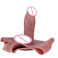 El extensor de pene con una fuerte sensación envolvente cuenta con un pene portátil de silicona mejorado para una experiencia realista