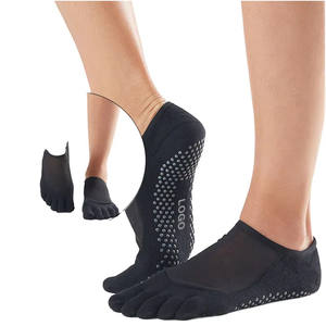 Men's Professional Anti-Bacterial Anti-Slip Pilates Five-Finger Hiking Ankle <b>Socks</b> – Indoor Super Breathable Cotton Bamboo - Product Image 1