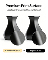 Filament PETG Fibre de Carbone 1,75 mm, Filament d'impression 3D CF PETG, Bobine de 1 kg Léger, Résistant à la Chaleur et Anti-humidité (Noir)
