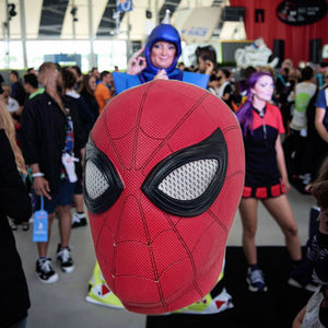 Fabbrica <span class=keywords><strong>serie</strong></span> completa Spider-Man maschera Costume Cosplay supereroe festa divertente maschera di Halloween oggetti di scena per bambini adulti - Product Image 6